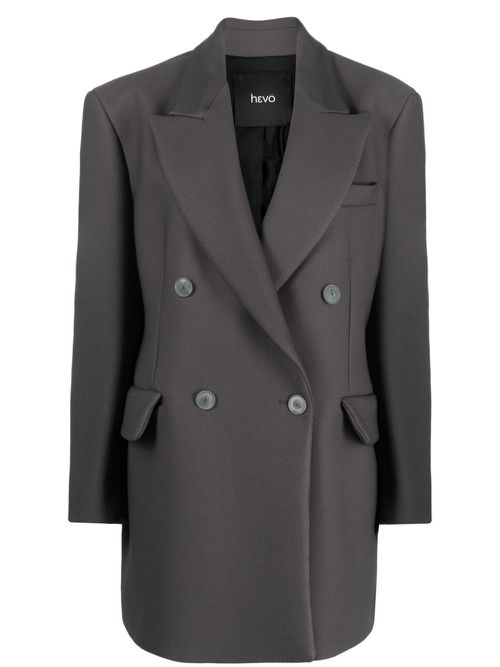 Peak-lapel double-breasted blazer - Grey