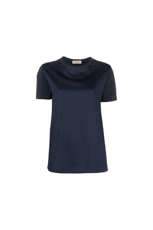 Cotton Jersey T-Shirt — Navy