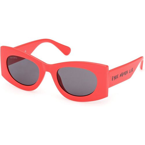 MAX&Co Woman MAX&Co MO0131 66A Sunglasses Injected Red Smoke Geometric Norma