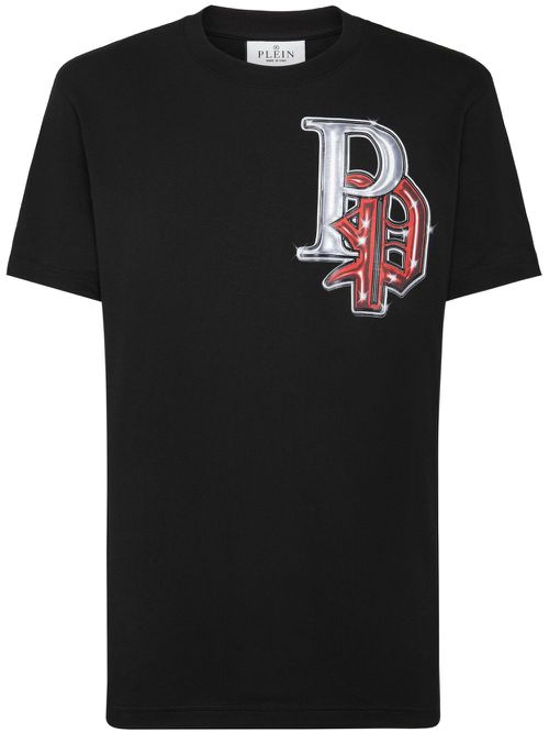 Bulldogs-print cotton T-shirt - Black
