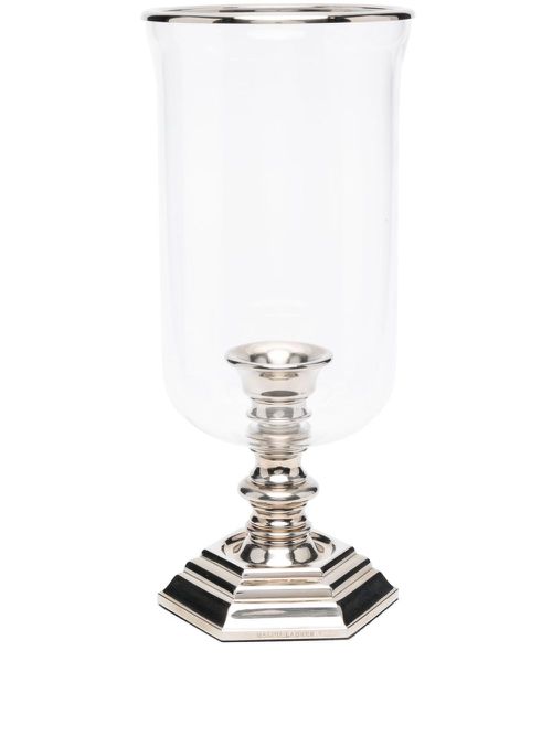 Classic Large Hurricane candle holder - Silver