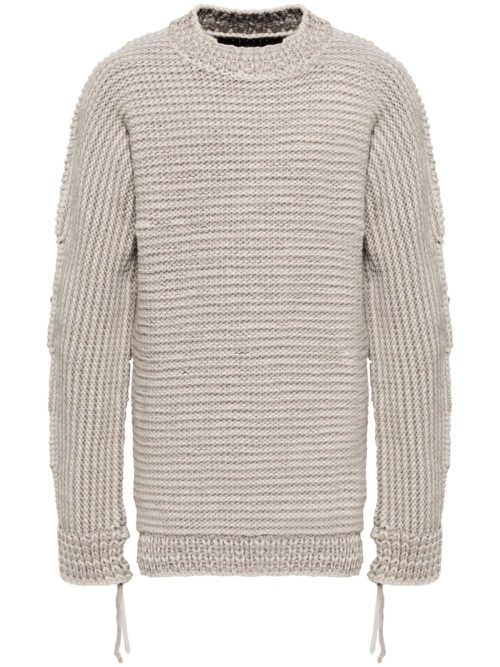 Hand-knitted jumper - Grey