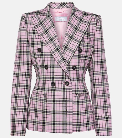 Checked wool blazer