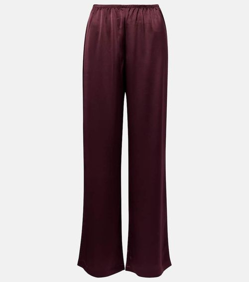 Barb satin wide-leg pants