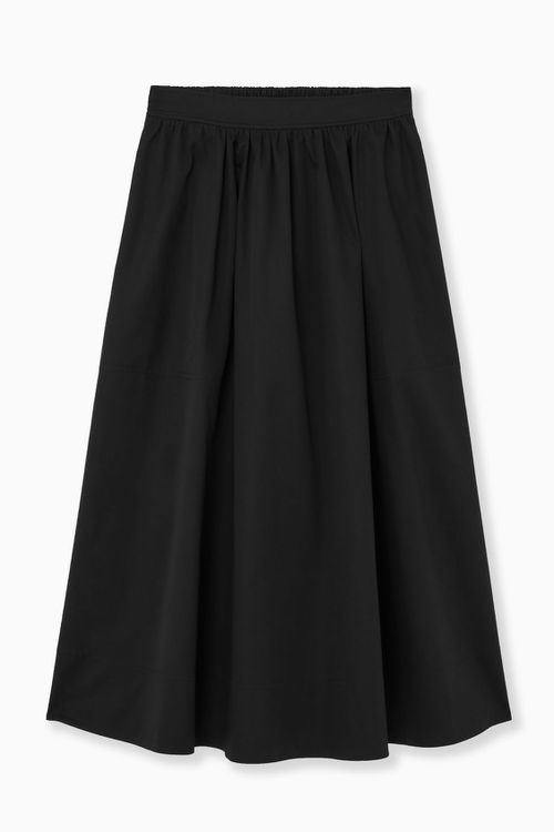 ELASTICATED MIDI SKIRT