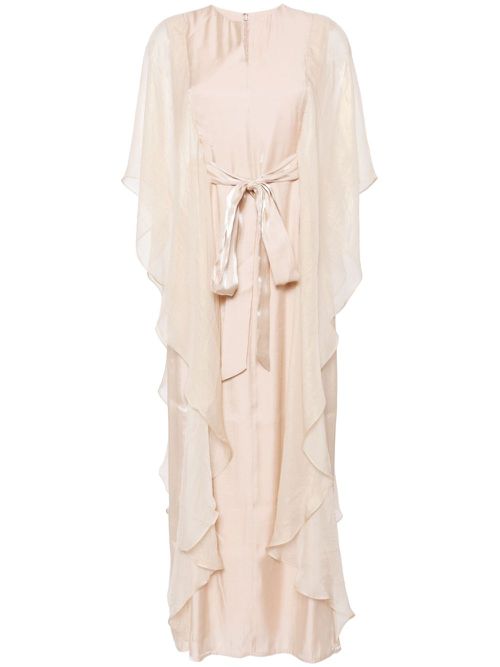 Nayeli draped kaftan dress - Neutrals