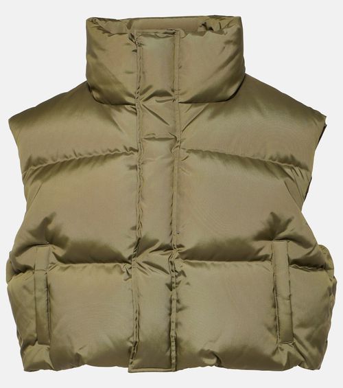 Cropped down vest