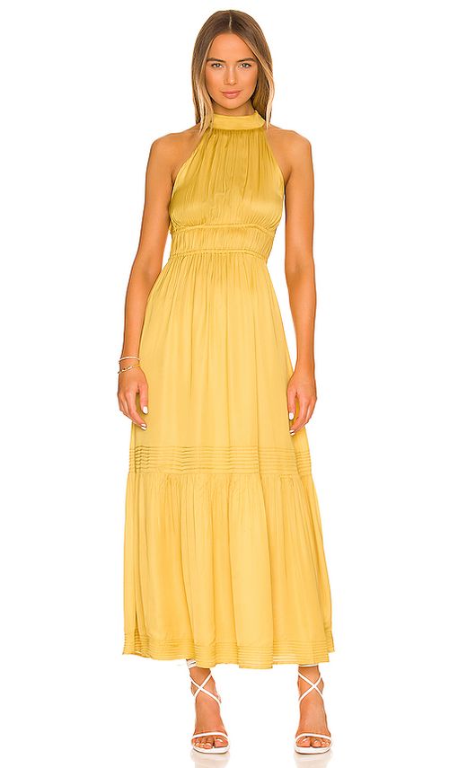 Cleobella Margot Ankle Dress in Yellow. L. Also in M