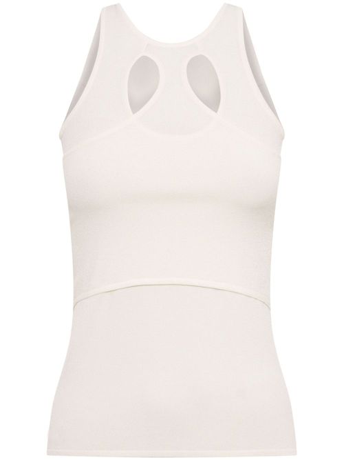 Mobius Loop cut-out tank top - White