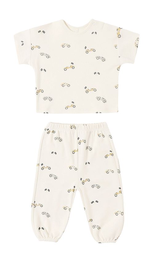 QUINCY MAE Jersey Tee & Pant Set in Race Car. 12-18M also -24M