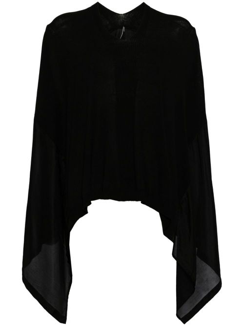 Draped hi-lo blouse - Black