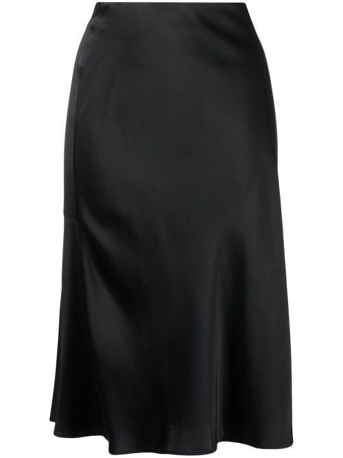 Draped midi skirt - Black