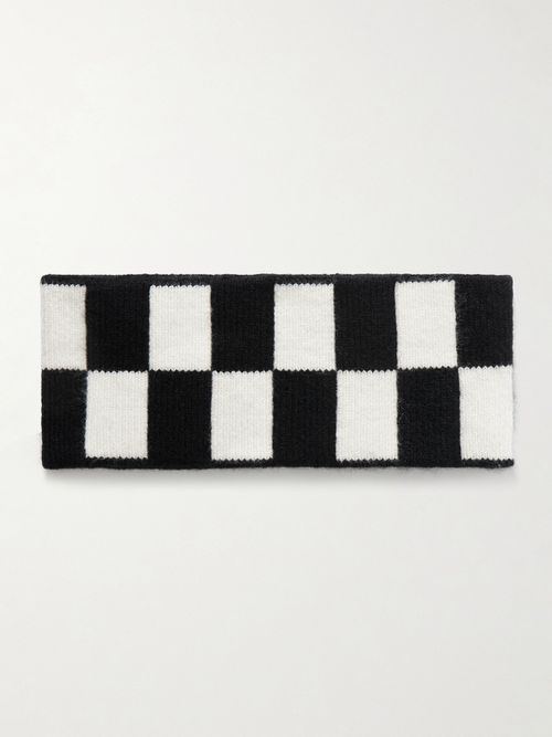 Checked Cashmere Headband