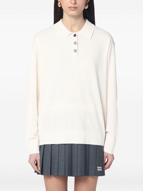 The Garment long sleeve polo shirt - Neutrals