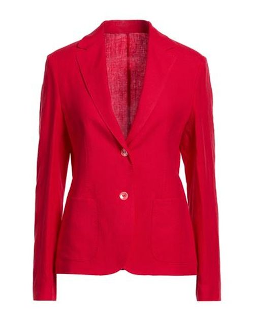 Woman Blazer Red Size 6 Linen
