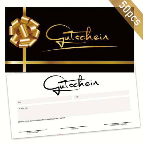 TEMU 50pcs Voucher Cards To Be Filled Out - Blank Vouchers To Be Used As Templates For Massage, Cosmetics, Hairdressers, And - Voucher Template