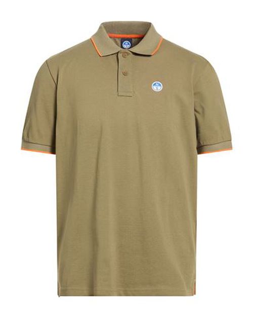 Man Polo shirt Military green Size XL Cotton