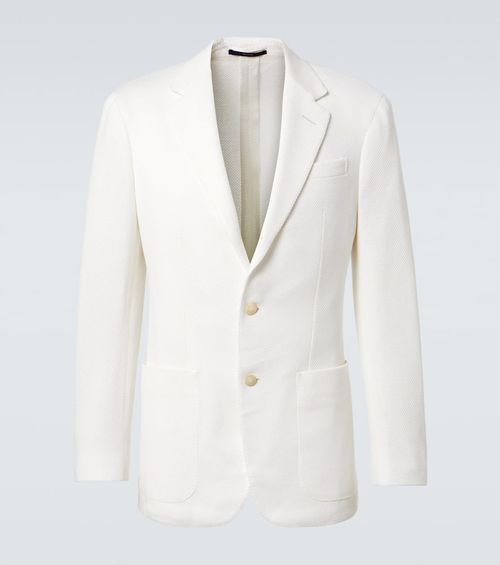 Cotton piqué blazer