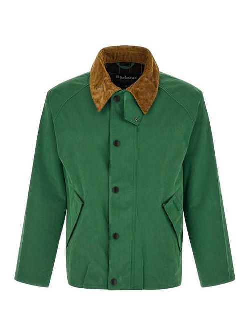 Transporter Jacket In Green Corduroy Collar