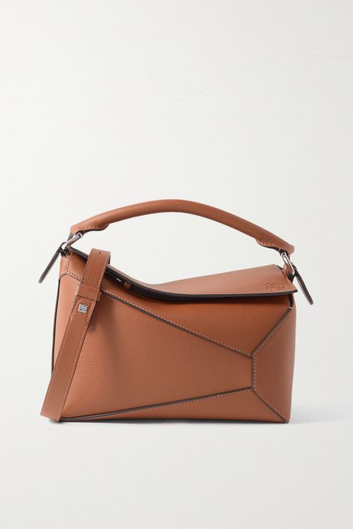 Puzzle Edge Small Textured-leather Shoulder Bag