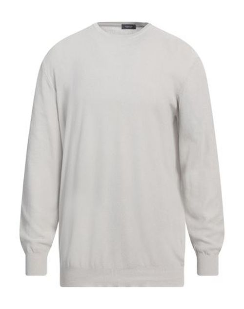 Rossopuro Man Sweater Light grey Size 7 Cotton