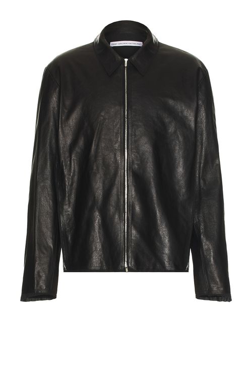 POST ARCHIVE FACTION PAF 8.0 Leather Jacket Right in Black - Black.  XL also in