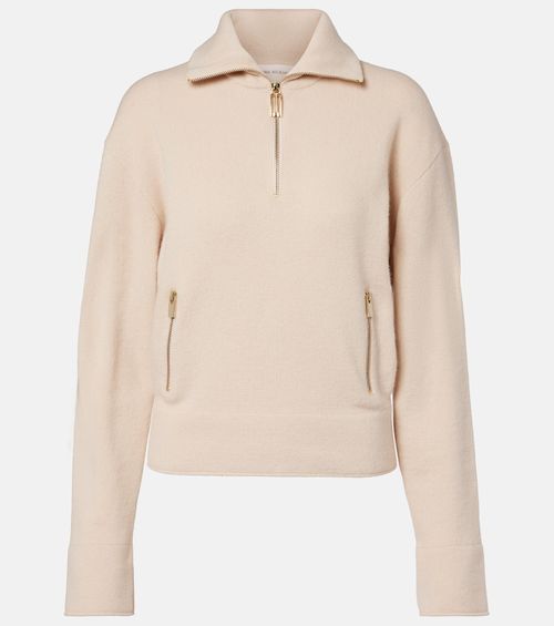 Wool and cashmere half-zip sweater