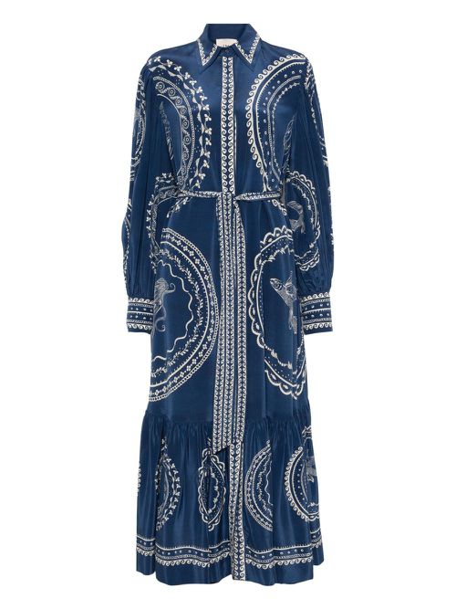 ALEMAIS Ocean midi dress - Blue
