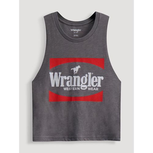Western Wear Crop Festival Tank in Marshmallow