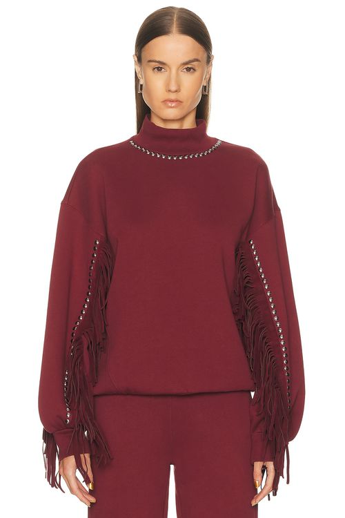 Goldbergh Frenzy Crewneck Sweater in Vino Rosso - Red. XS also in