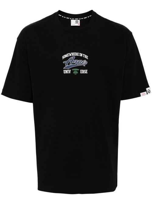 Moonface logo universe T-shirt - Black