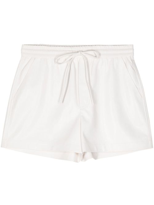 Mil faux-leather shorts - White