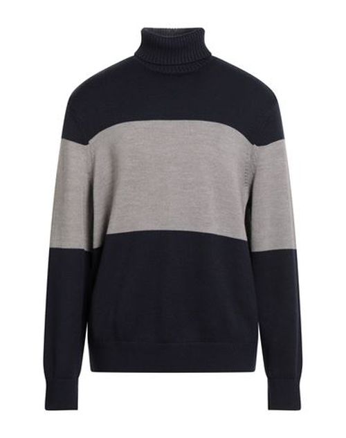 Man Turtleneck Navy Size XXL Cotton, Acrylic, Virgin Wool