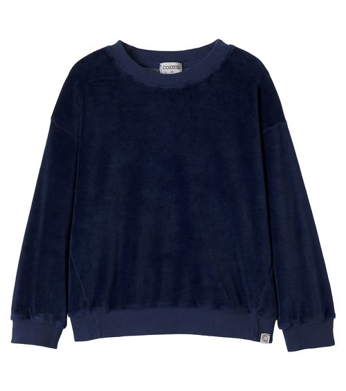Rai cotton-blend velvet sweatshirt