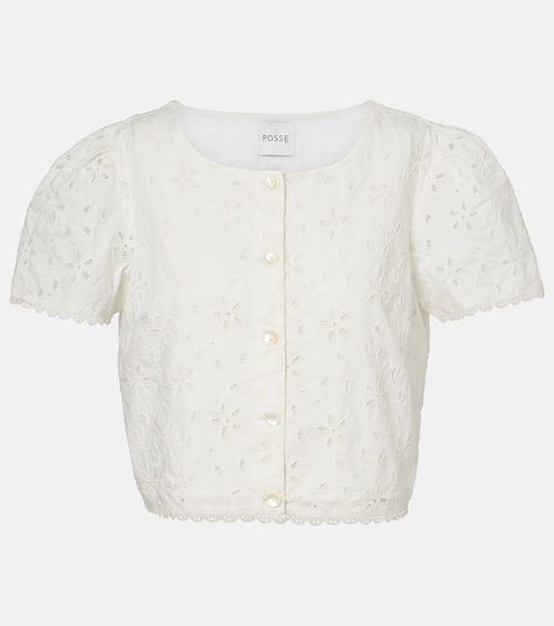 Salma embroidered cotton top