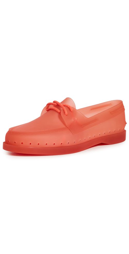 X Monse Authentic Original Jelly Boat Shoes Bright Orange