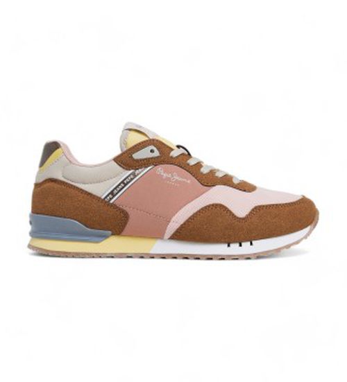 Pepe Jeans for woman. PLS40022 London Urbans Sneakers brown (39), Flat, Laces, Casual