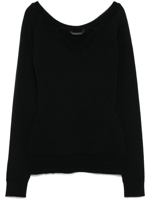 Fine-knit sweater - Black