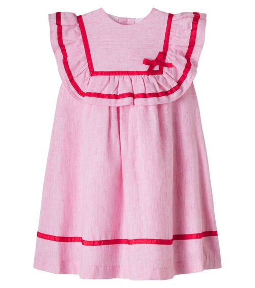 Lawrence ruffled striped cotton dress