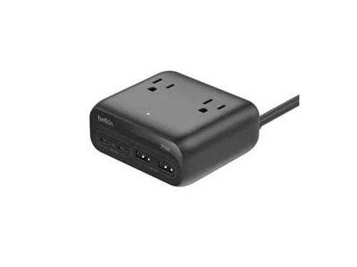 Belkin 3-Outlet Charging Station with 2 USB-A and 2 USB-C Ports, 70W
