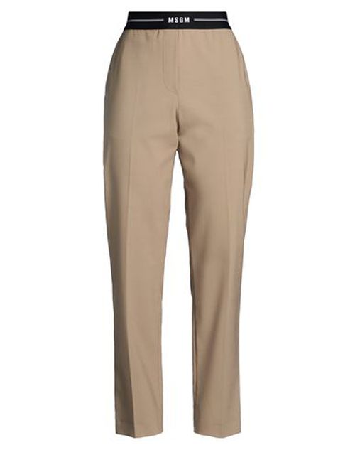 Woman Pants Khaki Size 2 Virgin Wool, Elastane