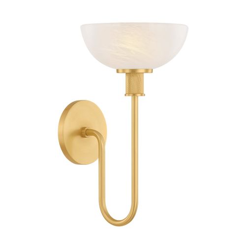 Aged Brass Wall Sconce from the Aster Collection