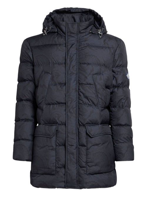Quilted hooded puffer jacket - Black