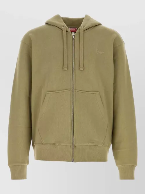 Kenzo - cotton hooded sweatshirt kangaroo pocket design