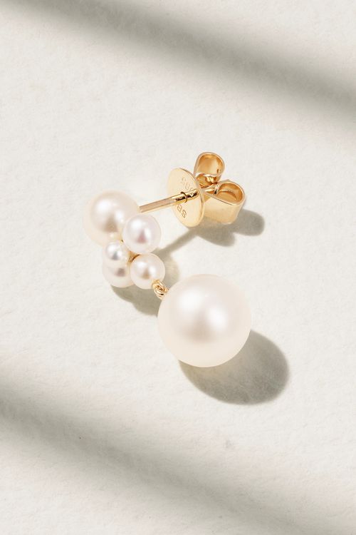 Thyra 14-karat Recycled Gold Pearl Single Earring - One size