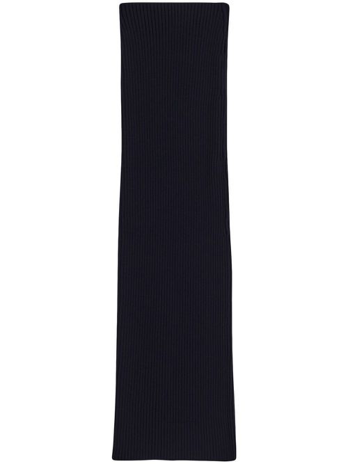 Ribbed-knit maxi dress - Black