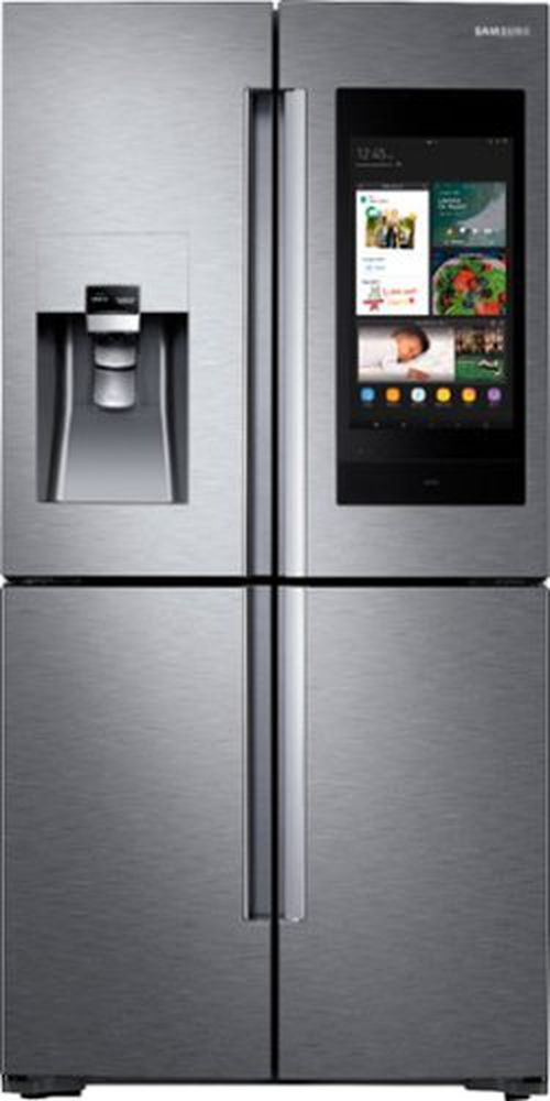 Samsung 22 cu. ft. 4-Door Flex French Door Counter Depth Smart Refrigerator with Family Hub - Stainless Steel