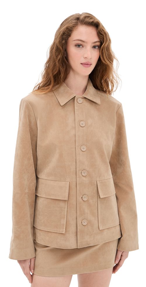 The Vegan Suede Chore Coat Camel