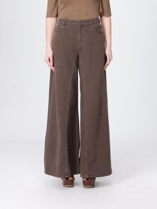 Pants Woman color Brown