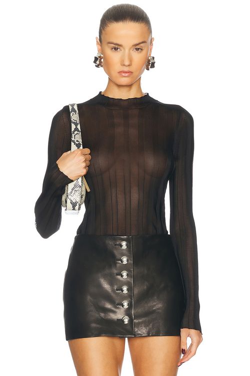 KHAITE Cosette Top in Black - Black.  XS also in L